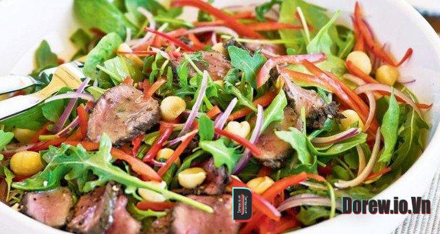 Salad trộn hạt macca