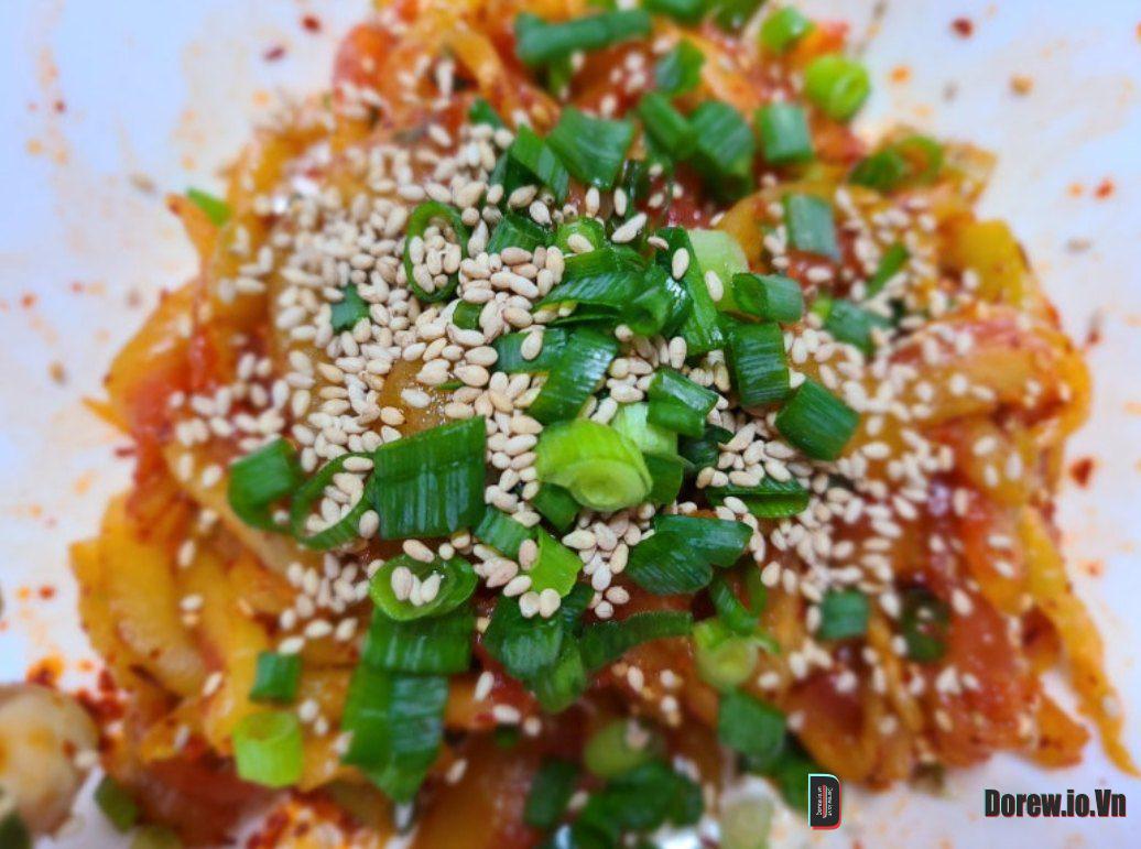 Trộn nộm cùi dưa hấu