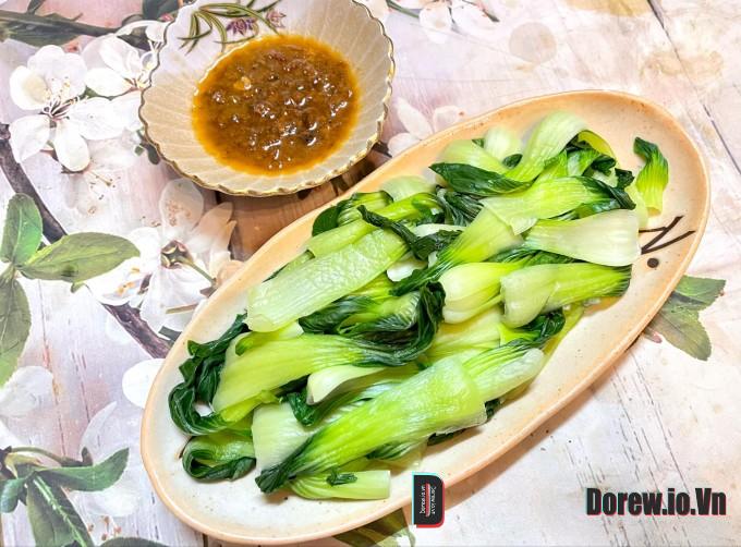 Rau cải chíp luộc