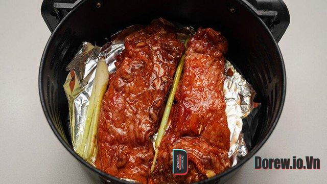 Thịt xá xíu nồi chiên không dầu