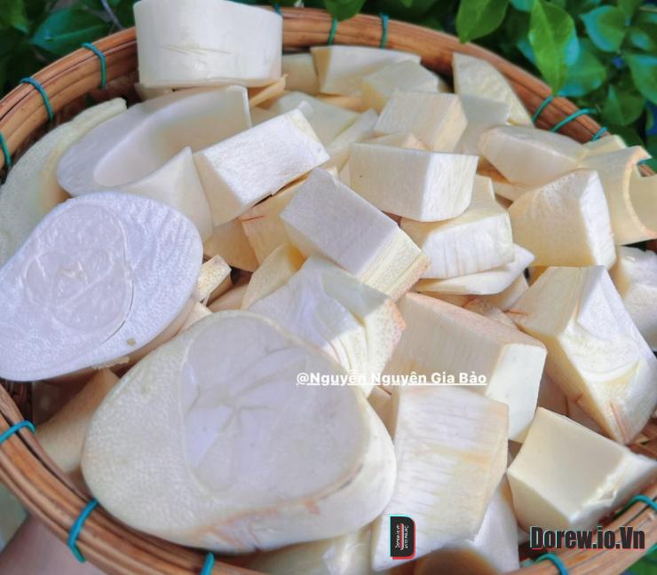 Vườn dừa thu hoạch củ hũ