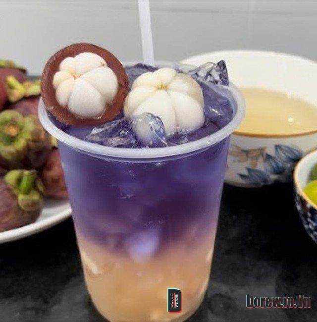 Trà măng cụt hoa đậu biếc