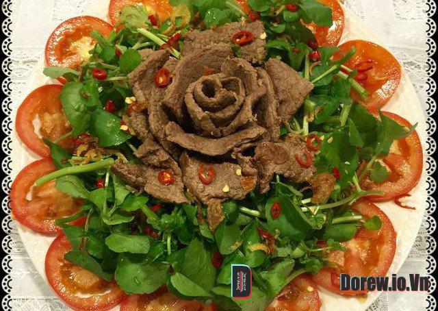 Gỏi Cải Xoong Trộn Thịt Bò