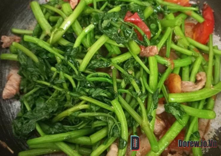 Cải Xoong Xào Thịt Heo