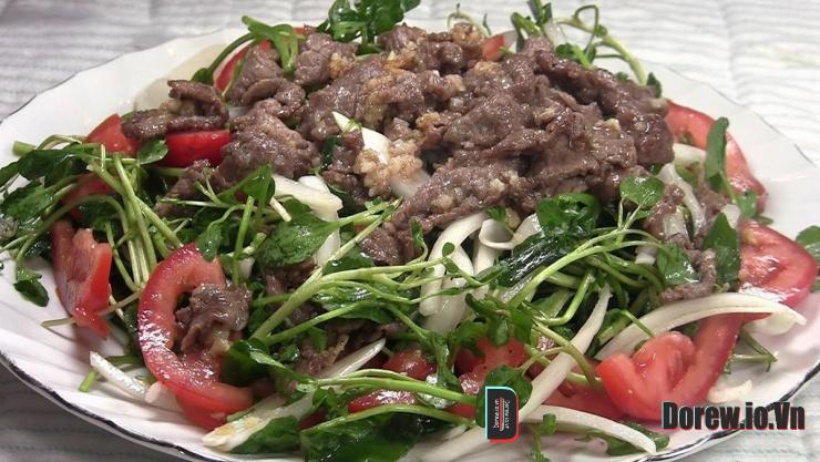 Cải Xoong Xào Thịt Bò