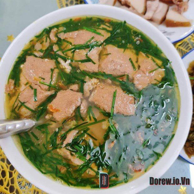 Riêu cua nấu hẹ
