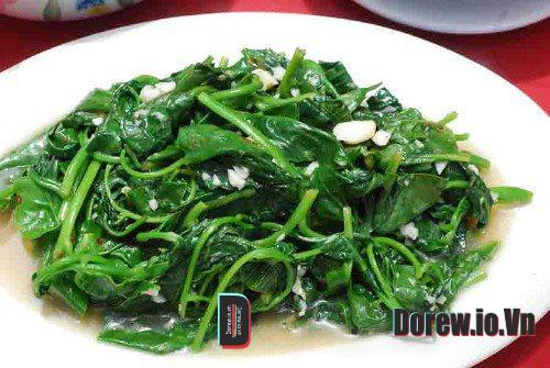 Mồng tơi xào tỏi 2