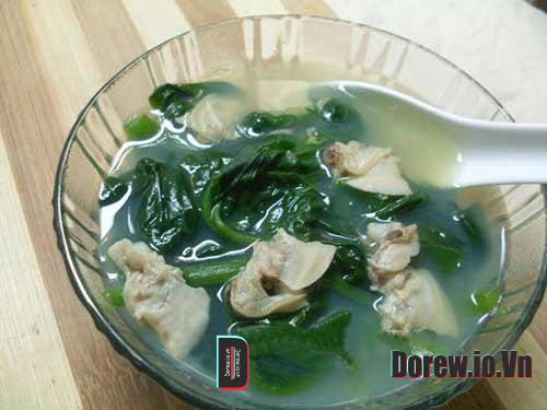 Canh ngao mồng tơi