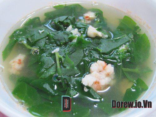Canh tôm mồng tơi