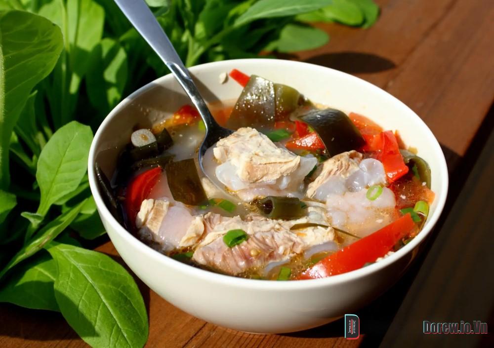 Canh sườn rong biển 1