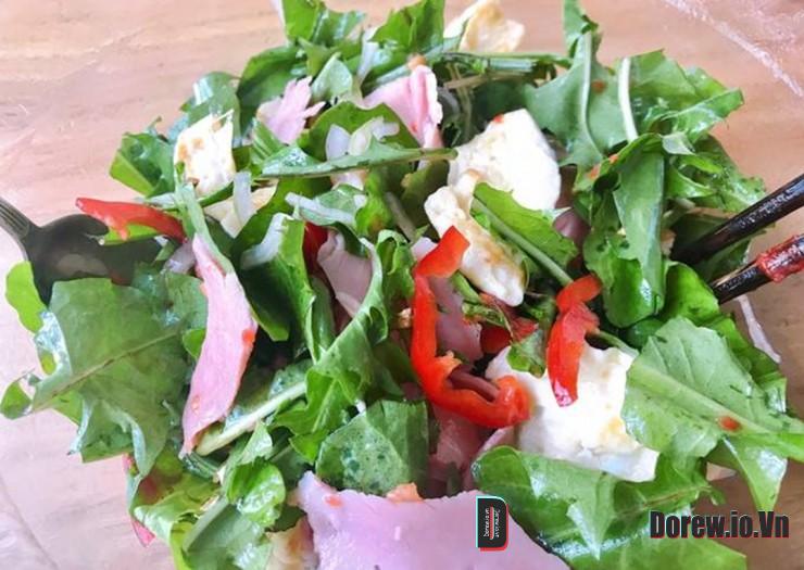 Nướng bồ công anh nấu nước uống.