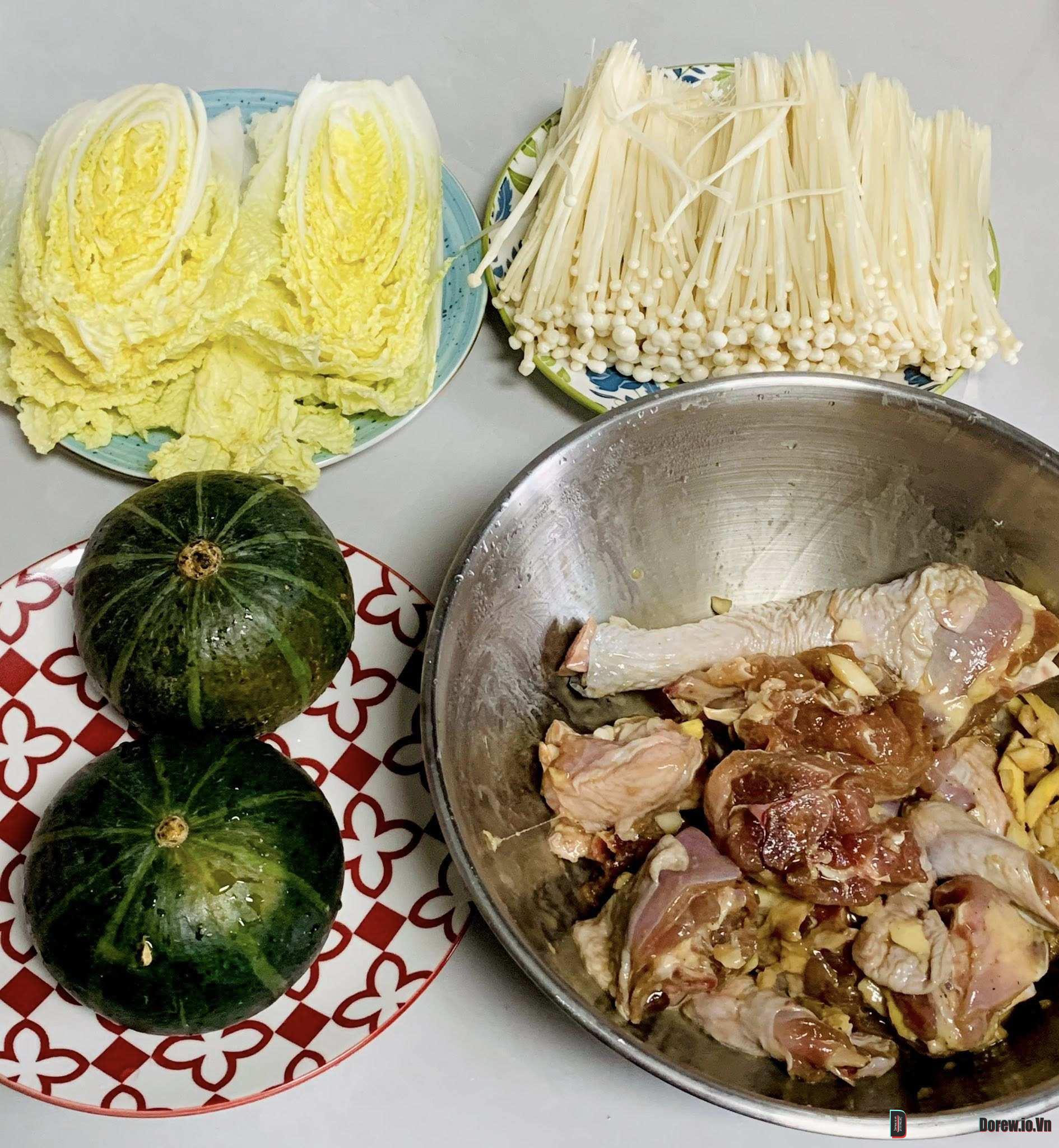 Gà hấp rau củ 2