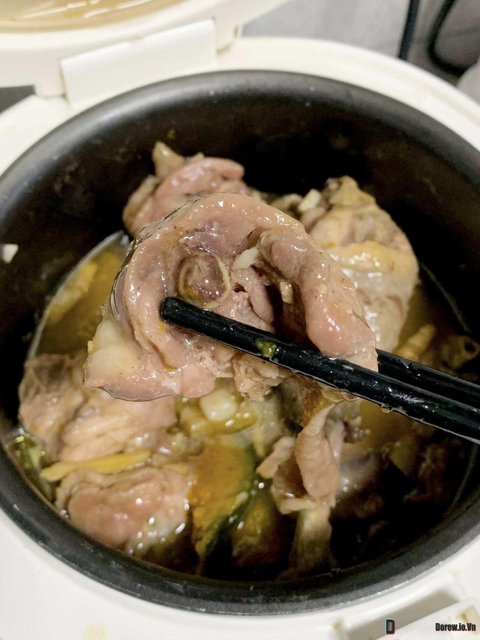 Gà hấp rau củ thành phẩm