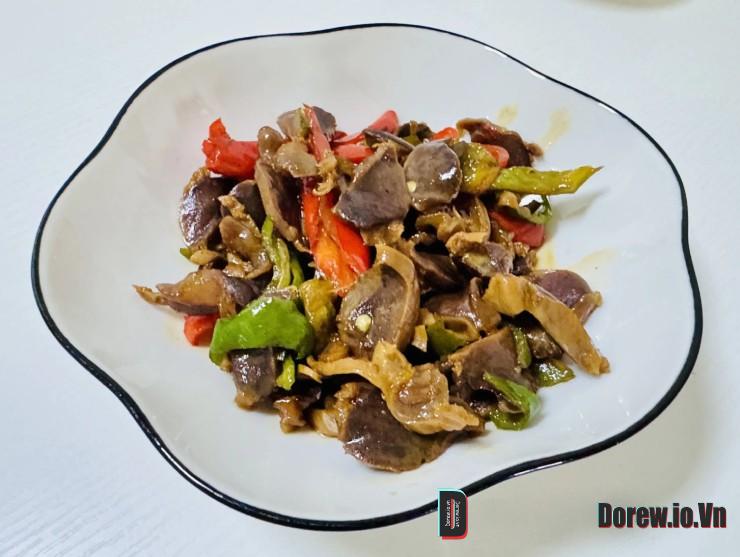 Mề vịt cay xào thơm