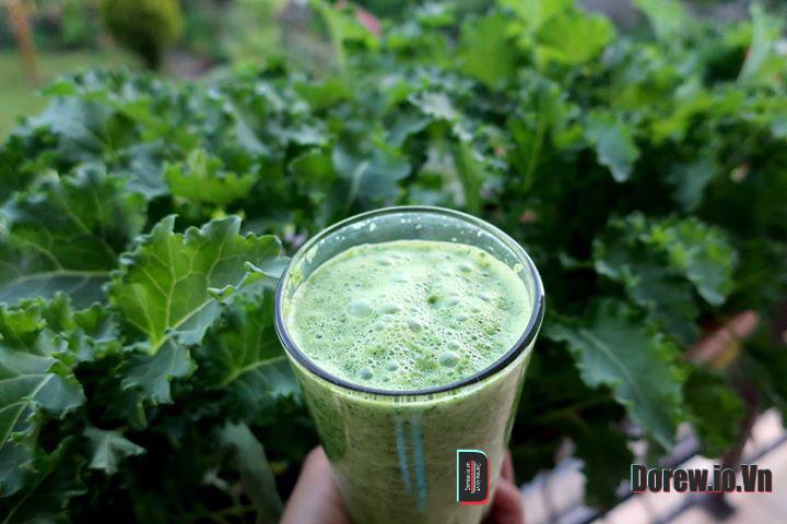 Sinh Tố Đu Đủ Cải Kale